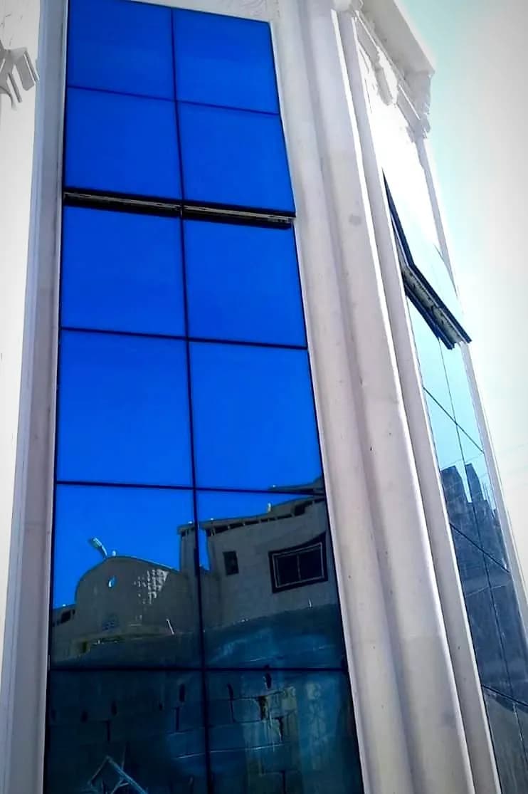 Blue Reflective Facade